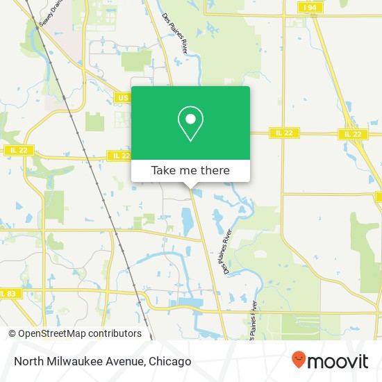Mapa de North Milwaukee Avenue