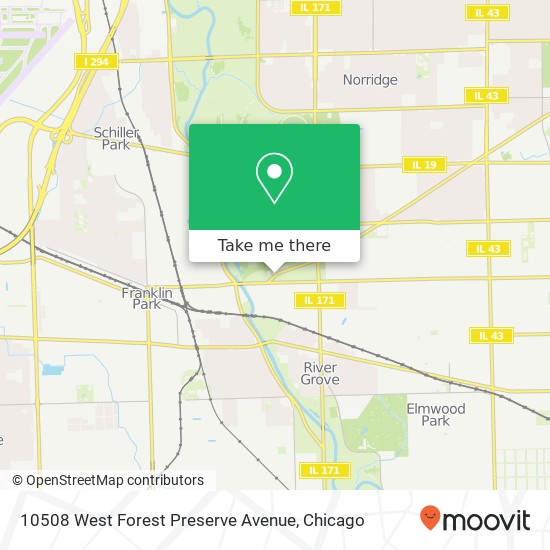 Mapa de 10508 West Forest Preserve Avenue