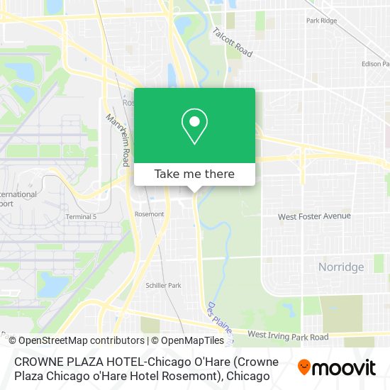 Mapa de CROWNE PLAZA HOTEL-Chicago O'Hare (Crowne Plaza Chicago o'Hare Hotel Rosemont)