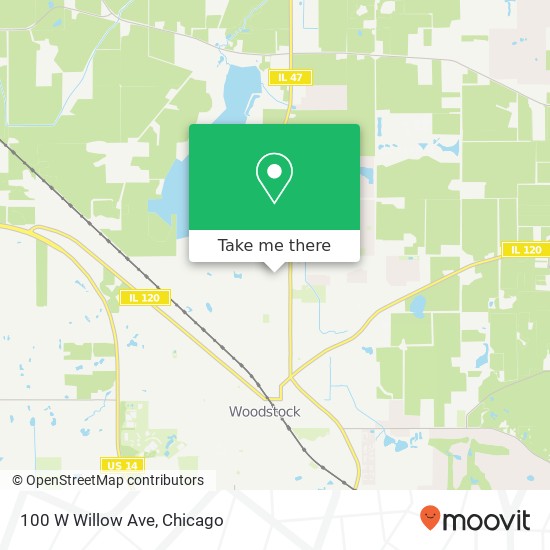 Mapa de 100 W Willow Ave