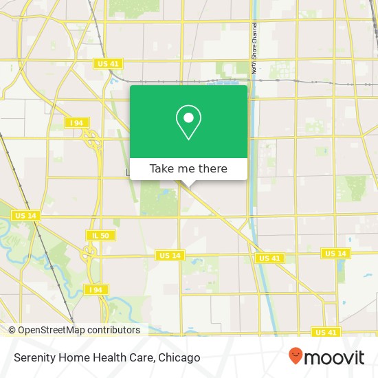 Serenity Home Health Care map