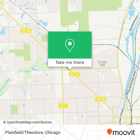 Plainfield/Theodore map