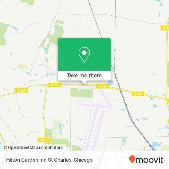 Hilton Garden Inn-St Charles map