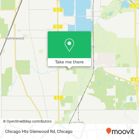 Chicago Hts Glenwood Rd map