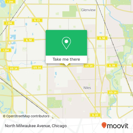 Mapa de North Milwaukee Avenue