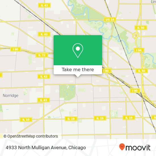 Mapa de 4933 North Mulligan Avenue