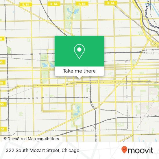 322 South Mozart Street map