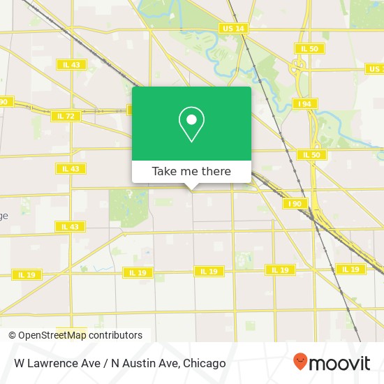 Mapa de W Lawrence Ave / N Austin Ave