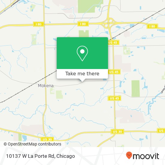 Mapa de 10137 W La Porte Rd