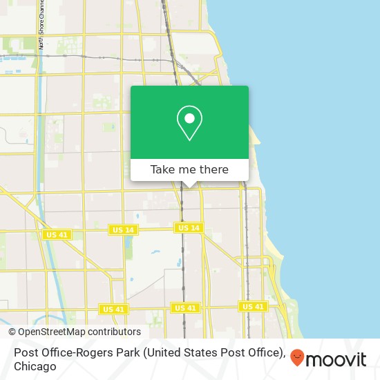 Mapa de Post Office-Rogers Park (United States Post Office)