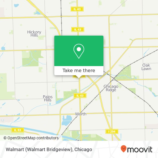 Mapa de Walmart (Walmart Bridgeview)