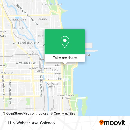 Mapa de 111 N Wabash Ave