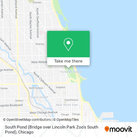 South Pond (Bridge over Lincoln Park Zoo's South Pond) map
