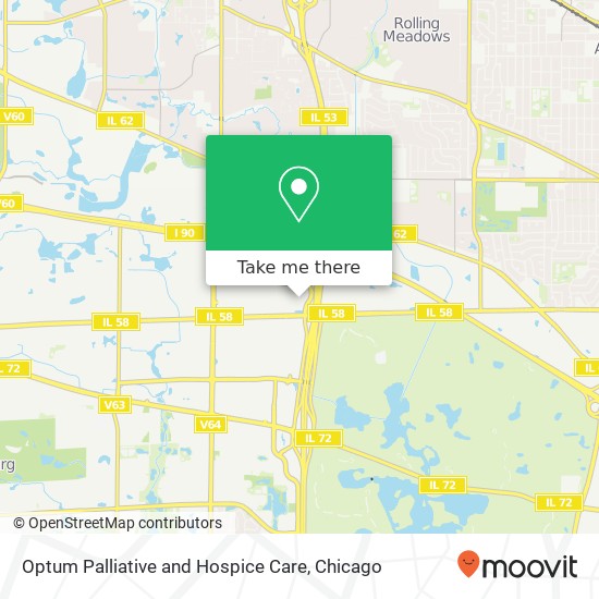 Mapa de Optum Palliative and Hospice Care