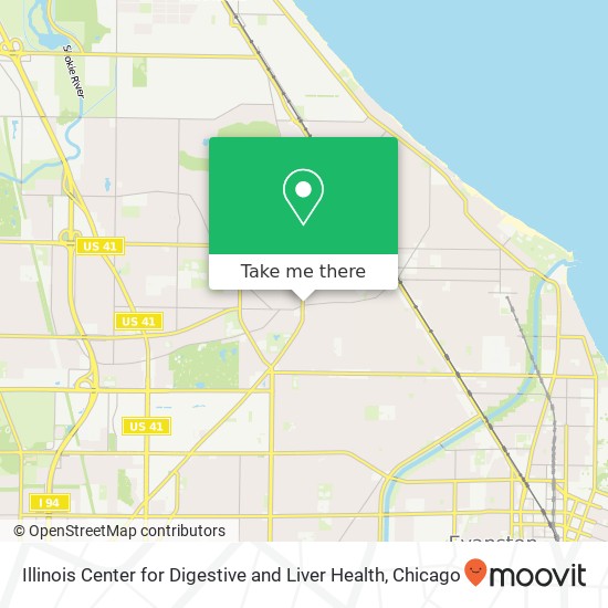 Mapa de Illinois Center for Digestive and Liver Health