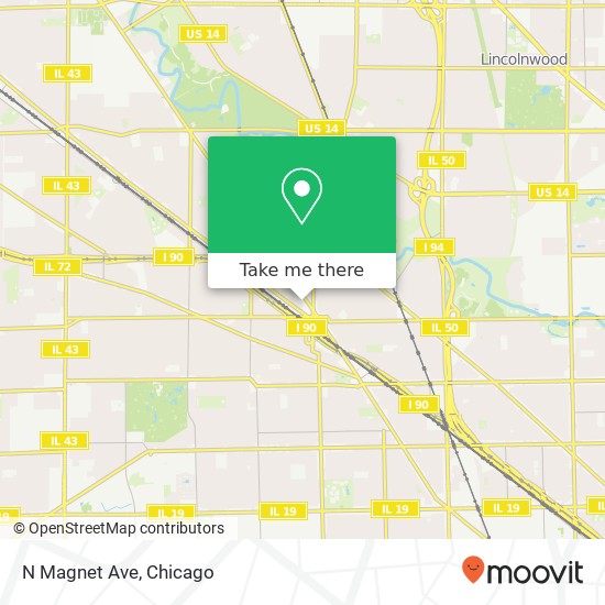 Mapa de N Magnet Ave
