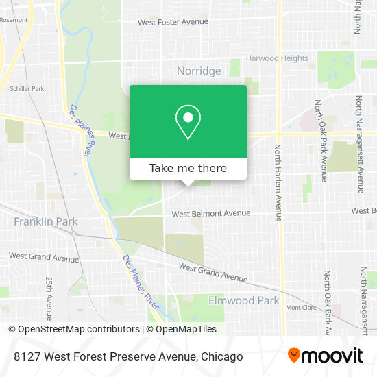 8127 West Forest Preserve Avenue map