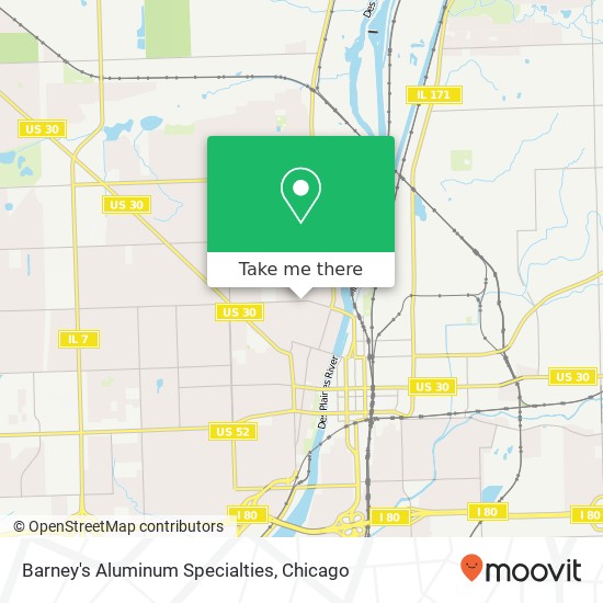 Mapa de Barney's Aluminum Specialties