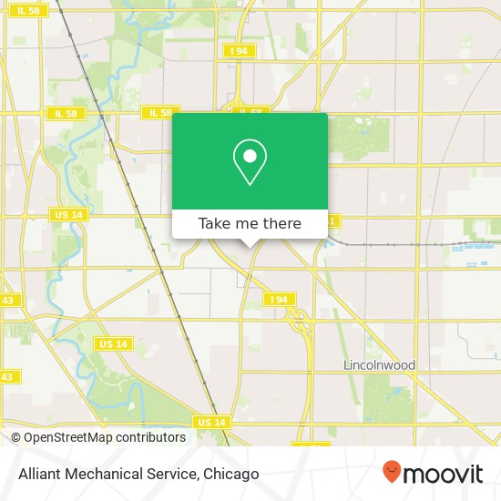 Alliant Mechanical Service map