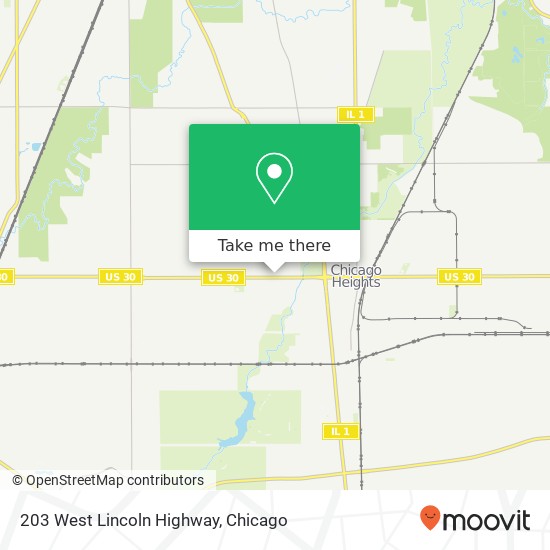 203 West Lincoln Highway map
