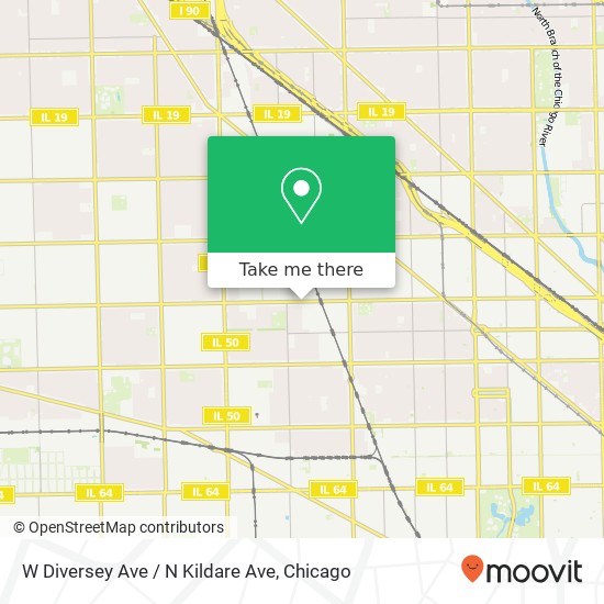 Mapa de W Diversey Ave / N Kildare Ave