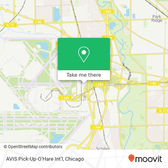 AVIS Pick-Up-O'Hare Int'l map