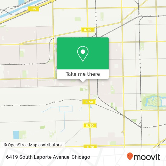 Mapa de 6419 South Laporte Avenue