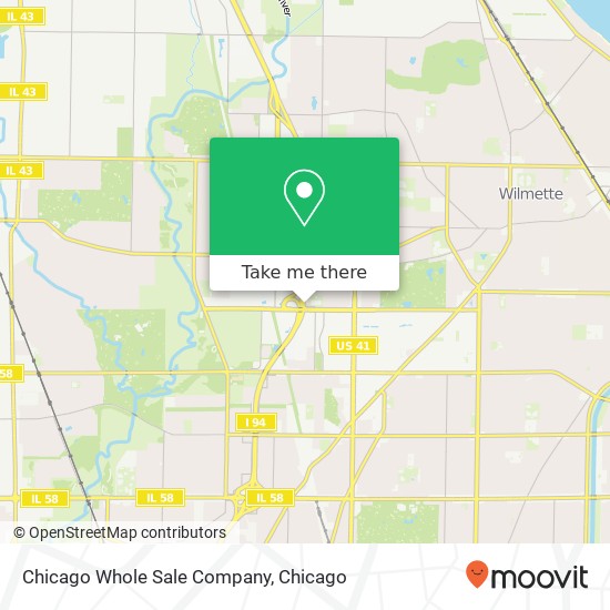 Mapa de Chicago Whole Sale Company