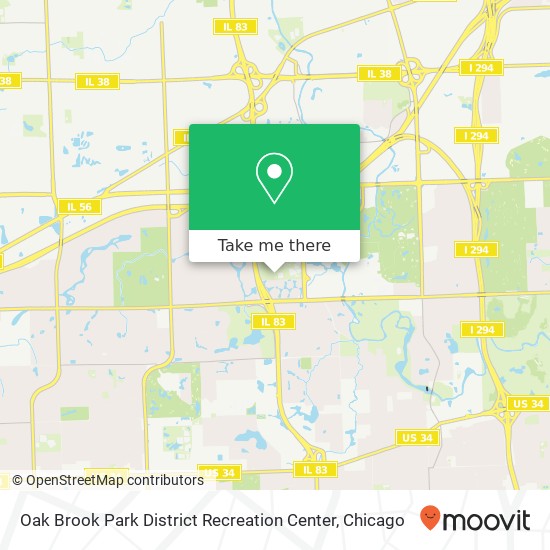 Oak Brook Park District Recreation Center map