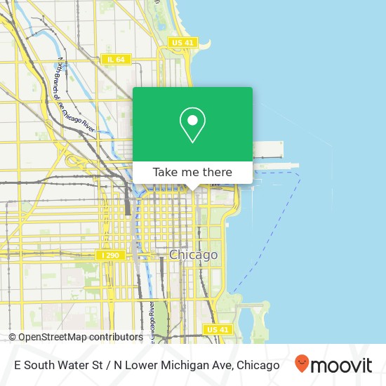 Mapa de E South Water St / N Lower Michigan Ave