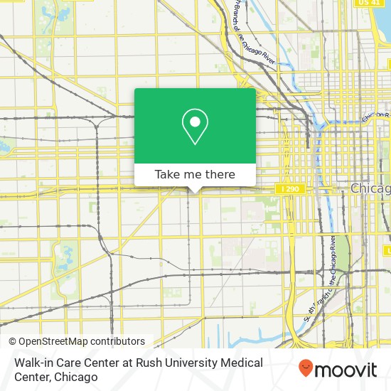 Mapa de Walk-in Care Center at Rush University Medical Center