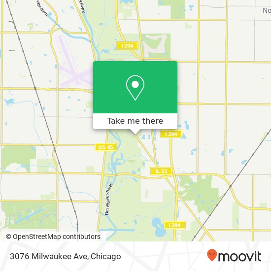Mapa de 3076 Milwaukee Ave