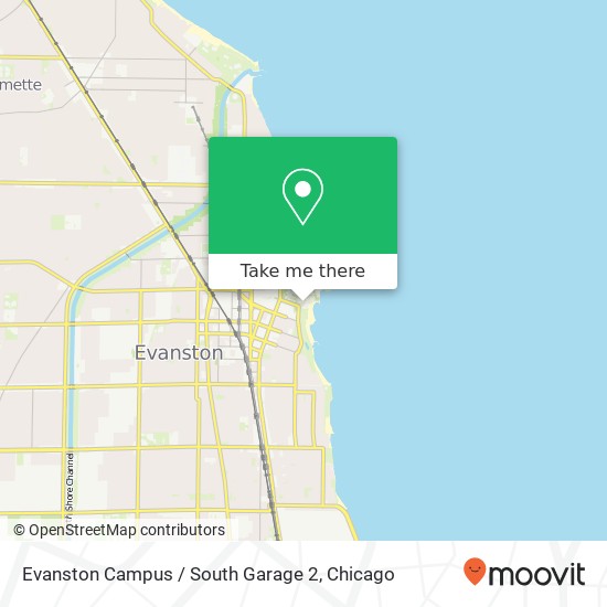 Evanston Campus / South Garage 2 map