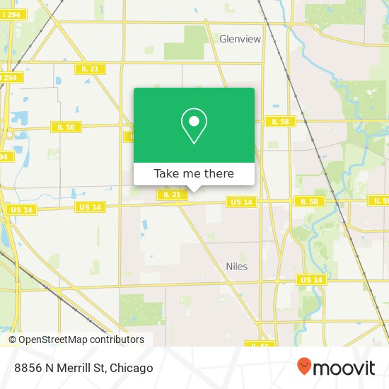 8856 N Merrill St map