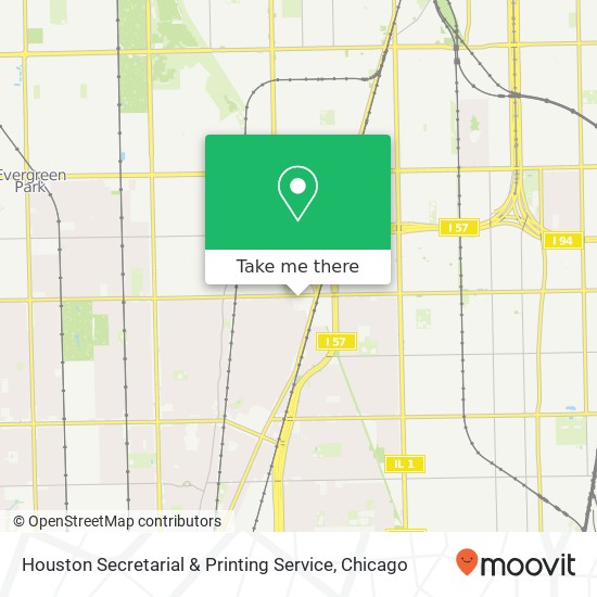 Mapa de Houston Secretarial & Printing Service