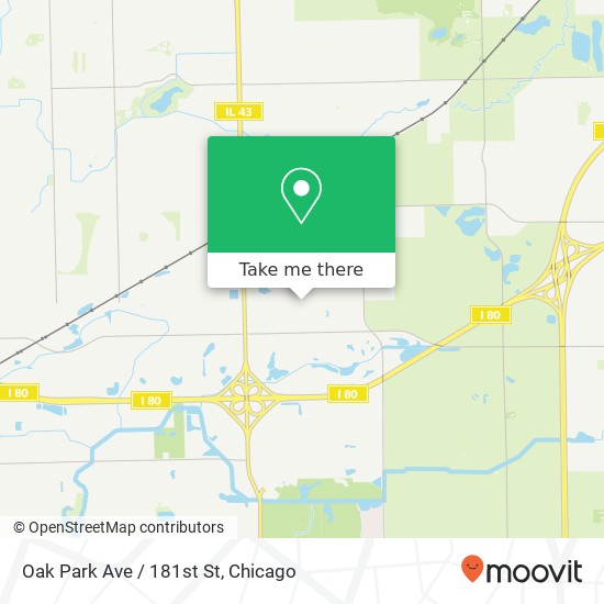 Oak Park Ave / 181st St map