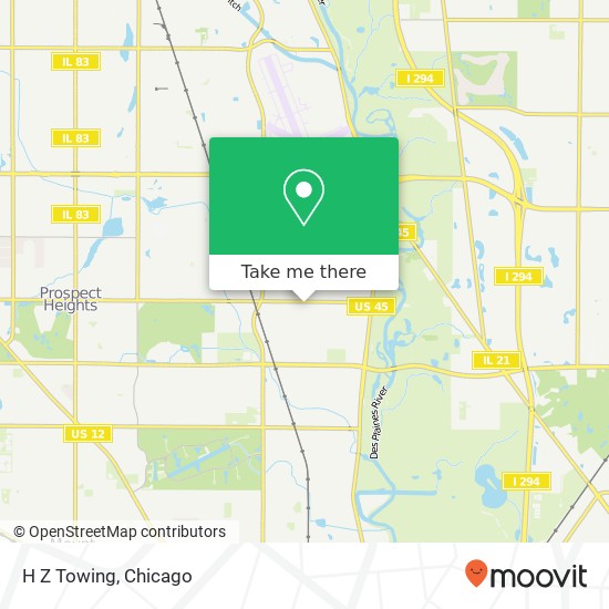 H Z Towing map