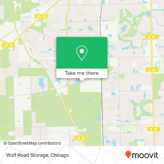 Mapa de Wolf Road Storage