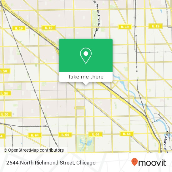 2644 North Richmond Street map