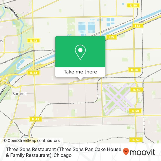 Mapa de Three Sons Restaurant (Three Sons Pan Cake House & Family Restaurant)