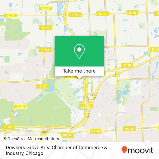 Mapa de Downers Grove Area Chamber of Commerce & Industry