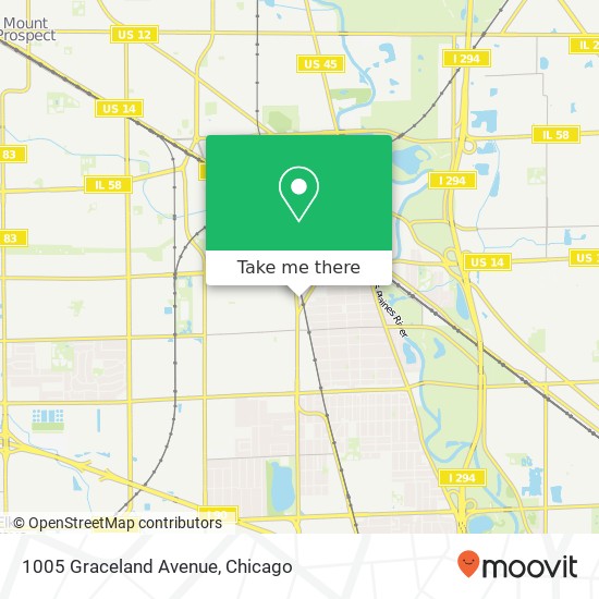 Mapa de 1005 Graceland Avenue