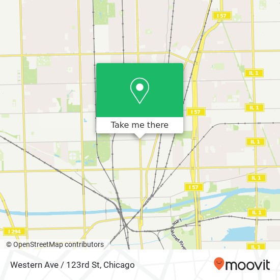 Western Ave / 123rd St map