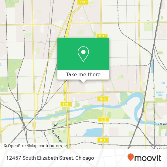 12457 South Elizabeth Street map