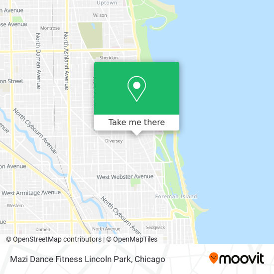 Mapa de Mazi Dance Fitness Lincoln Park