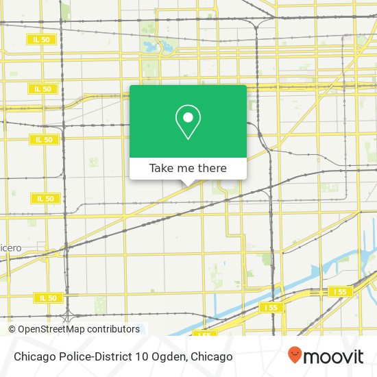 Mapa de Chicago Police-District 10 Ogden