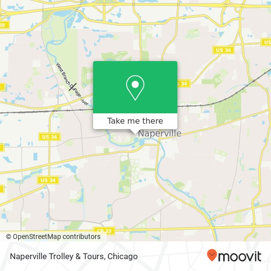 Mapa de Naperville Trolley & Tours