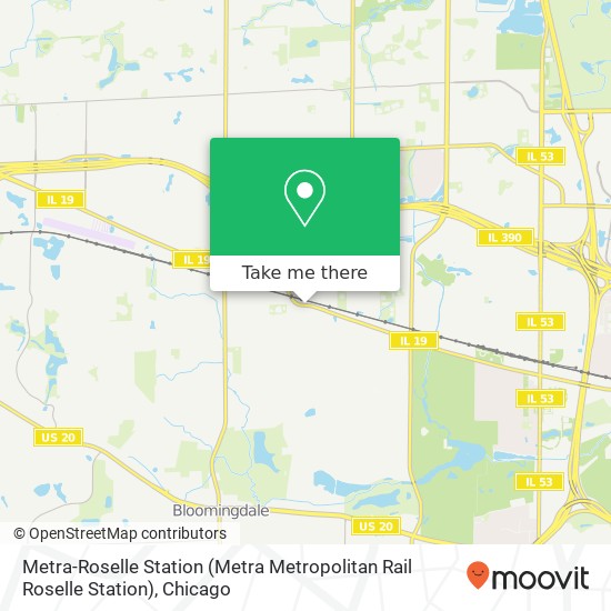 Metra-Roselle Station (Metra Metropolitan Rail Roselle Station) map