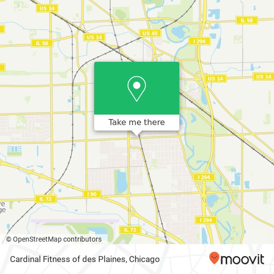 Mapa de Cardinal Fitness of des Plaines