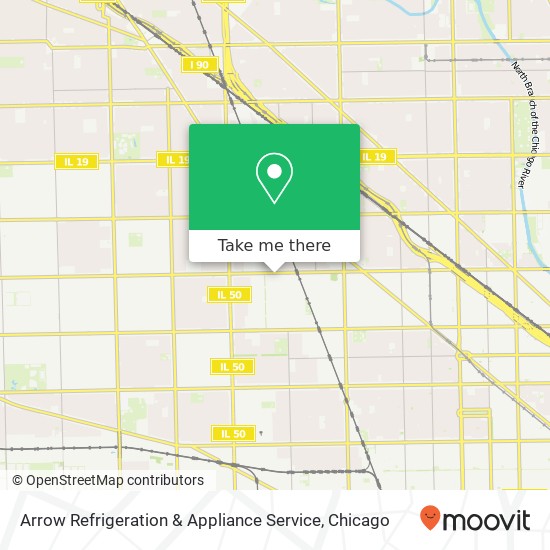 Arrow Refrigeration & Appliance Service map